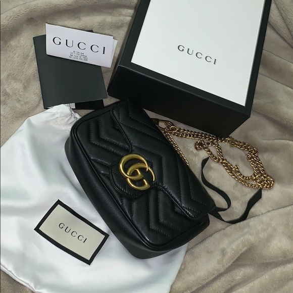 Gucci Handbags - GG Marmont matelassé leather super mini bag